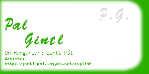 pal gintl business card
